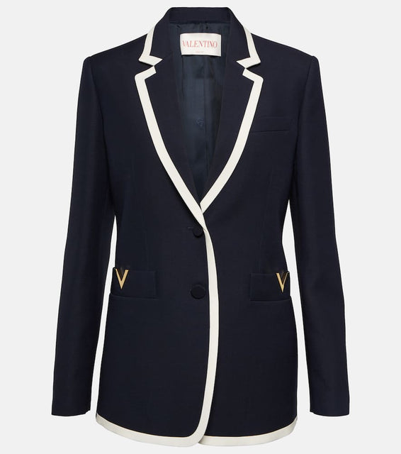 Valentino Wool and silk cr√É¬™pe blazer