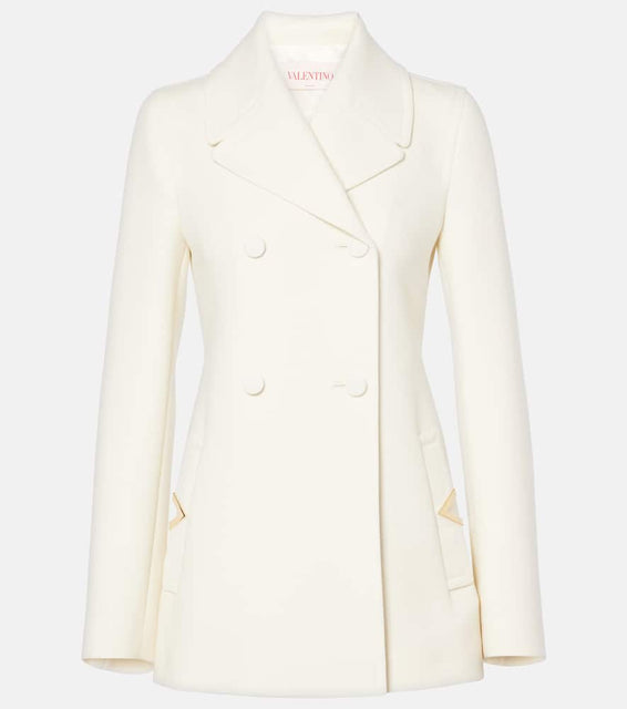 Valentino Wool-blend cr√É¬™pe blazer