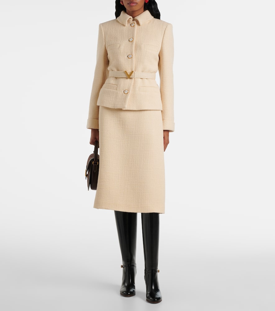 Valentino Wool-blend tweed jacket