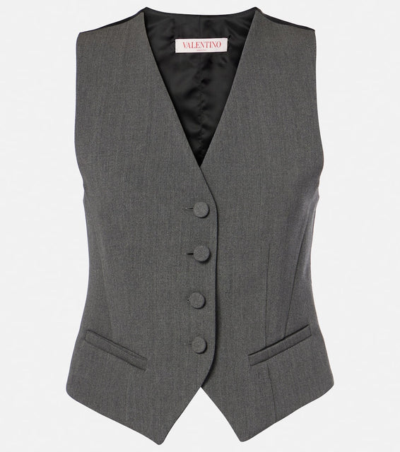 Valentino Wool gabardine vest