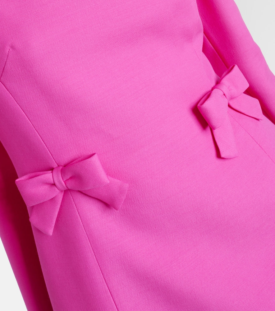 Valentino crêpe Couture bow-detail minidress