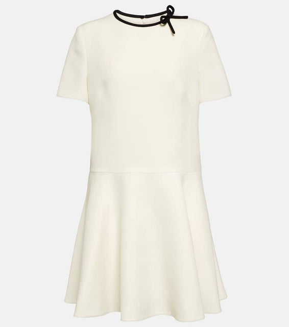 Valentino crêpe Couture bow-detail minidress