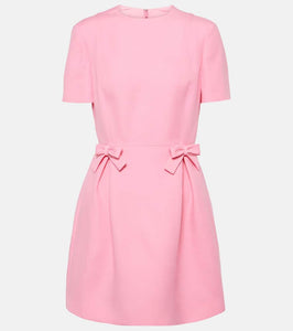 Valentino crêpe Couture bow-detail minidress