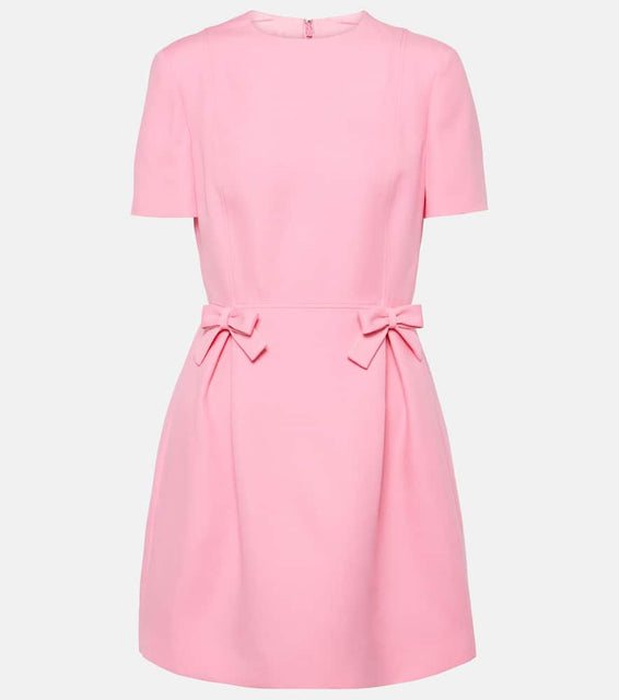 Valentino crêpe Couture bow-detail minidress
