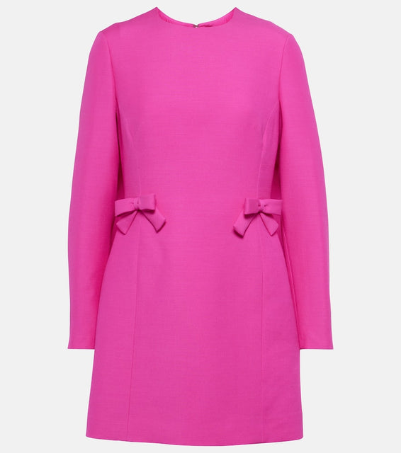 Valentino crêpe Couture bow-detail minidress