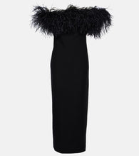 Valentino crêpe Couture feather-trimmed gown