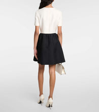 Valentino crêpe Couture floral-appliqué minidress