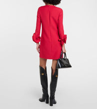 Valentino crêpe Couture floral-appliqué minidress