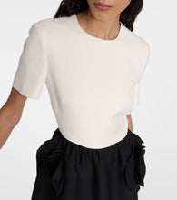 Valentino crêpe Couture floral-appliqué minidress