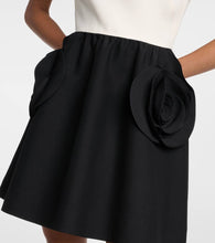Valentino crêpe Couture floral-appliqué minidress