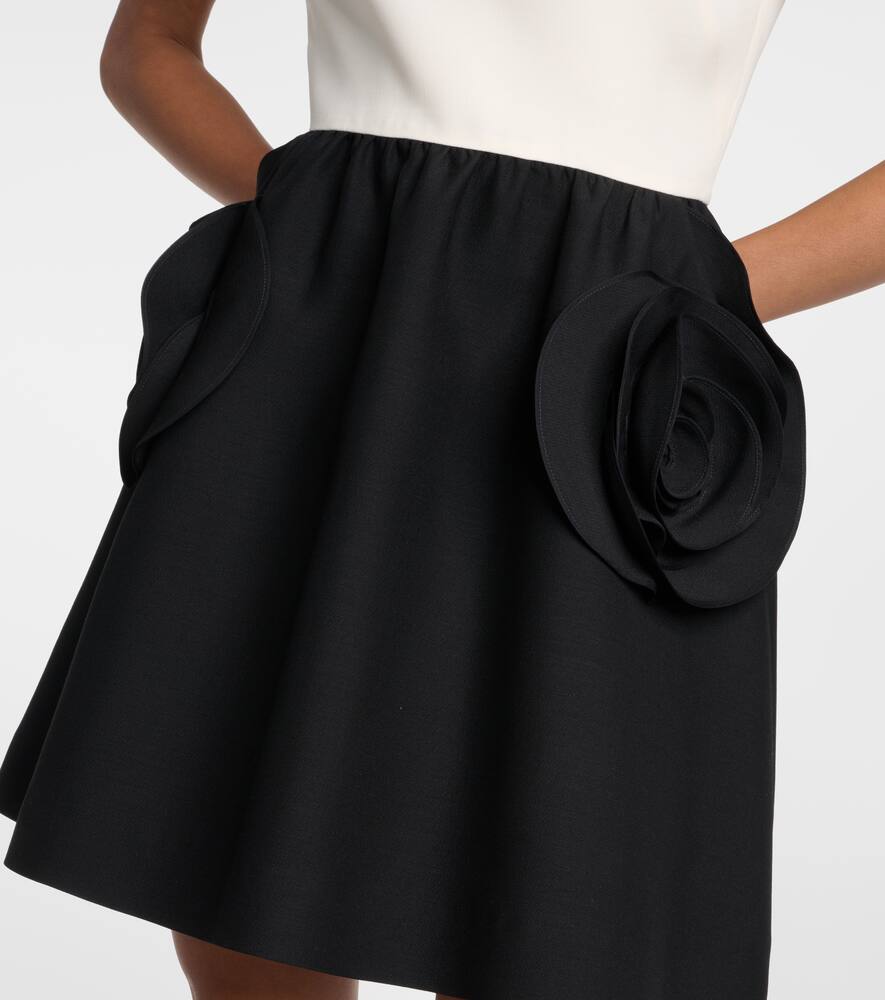 Valentino crêpe Couture floral-appliqué minidress