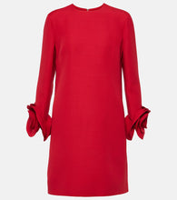 Valentino crêpe Couture floral-appliqué minidress