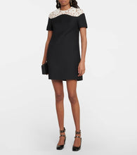 Valentino crêpe Couture lace-trimmed minidress