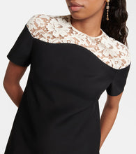 Valentino crêpe Couture lace-trimmed minidress