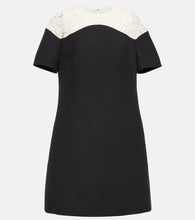 Valentino crêpe Couture lace-trimmed minidress
