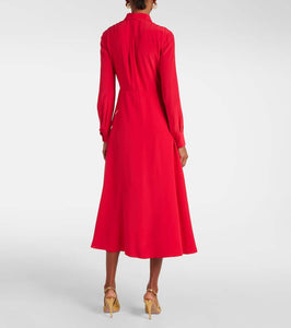 Valentino crêpe de chine midi dress