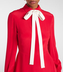Valentino crêpe de chine midi dress