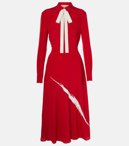 Valentino crêpe de chine midi dress