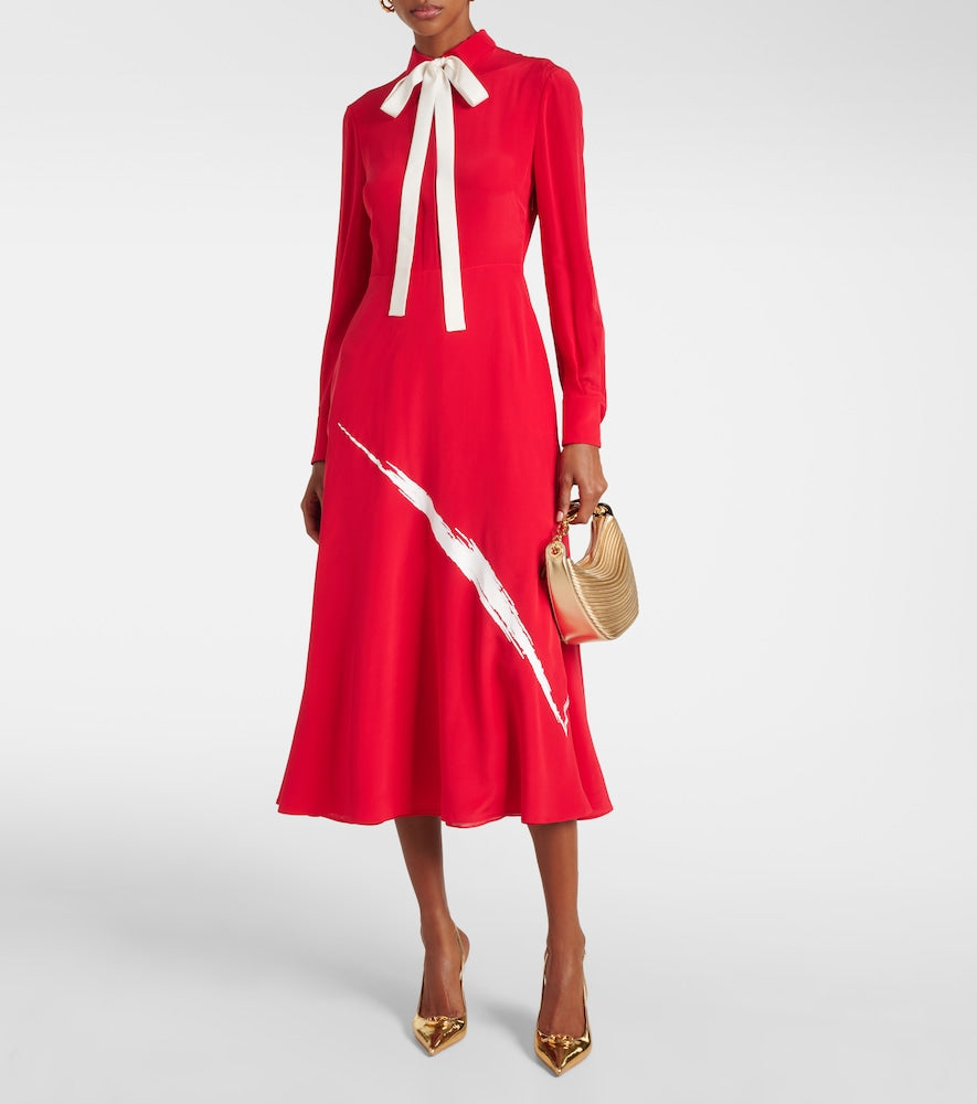 Valentino  de chine midi dress