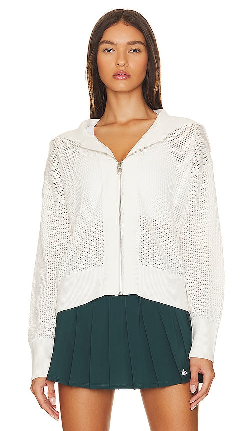 Varley Fairfield Knit Jacket in White