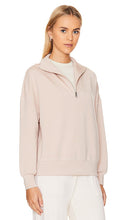 Varley Hawley Half Zip Sweatshirt in Beige