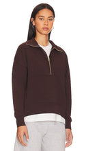 Varley Keller Half Zip Pullover in Brown
