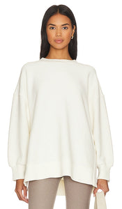 Varley Mae Longline Sweatshirt in Ivory