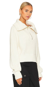 Varley Mentone Half Zip in Cream