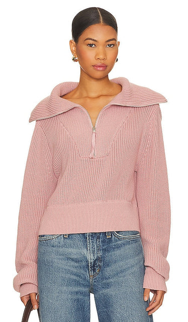 Varley Mentone Half Zip in Mauve - Varley Mentone Demi-Zip en Mauve - Varley Mentone 紫红色半拉链 - Varley Mentone Half Zip in Mauve - Varley Mentone 하프 집업 모브 색상 - Varley Mentone mezza zip in malva