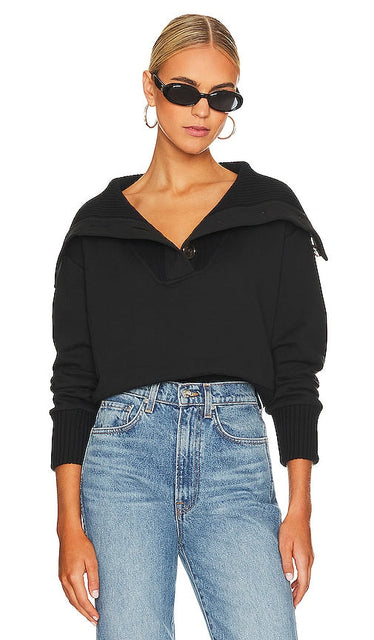 Varley Milan Sweater in Black - Pull Varley Milan en noir - Varley Milan 黑色毛衣 - Varley Milan Pullover in Schwarz - Varley 밀란 스웨터블랙 색상 - Maglione Varley Milano in nero