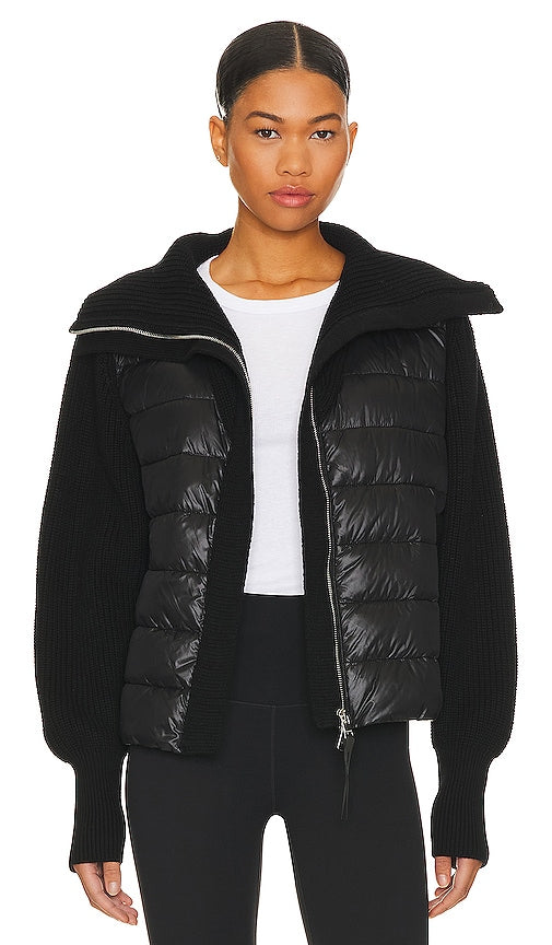 Varley Montrose Zip Through Jacket in Black - Varley - Montrose - Veste zippée en noir - Varley Montrose 黑色拉链夹克 - Varley Montrose Jacke mit durchgehendem Reißverschluss in Schwarz - Varley Montrose 짚스루 재킷블랙 색상 - Giacca con zip Varley Montrose in nero