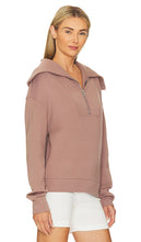 Varley Yates Half Zip Sweatshirt in Taupe