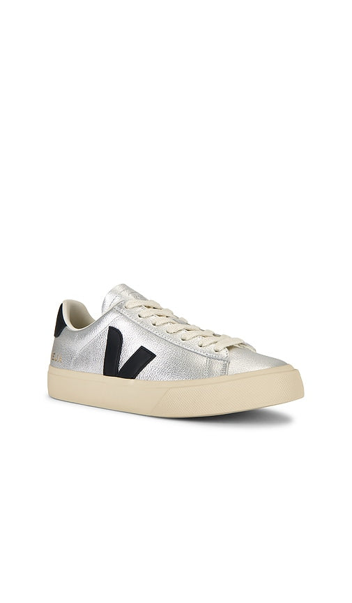 Veja Campo Sneaker in Metallic Silver
