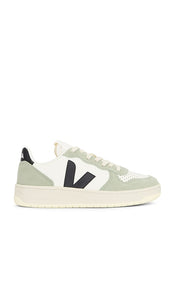 Veja V-10 Sneaker in Green | Pure & Black & Clay Low Top Sneakers for Women