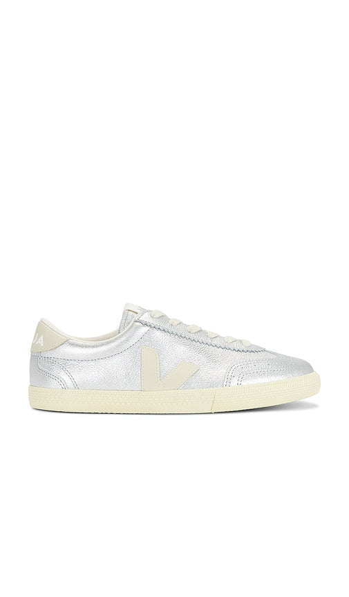 Veja Volley Sneaker in Metallic Silver | Silver & Pierrre Low Top Sneakers for Women