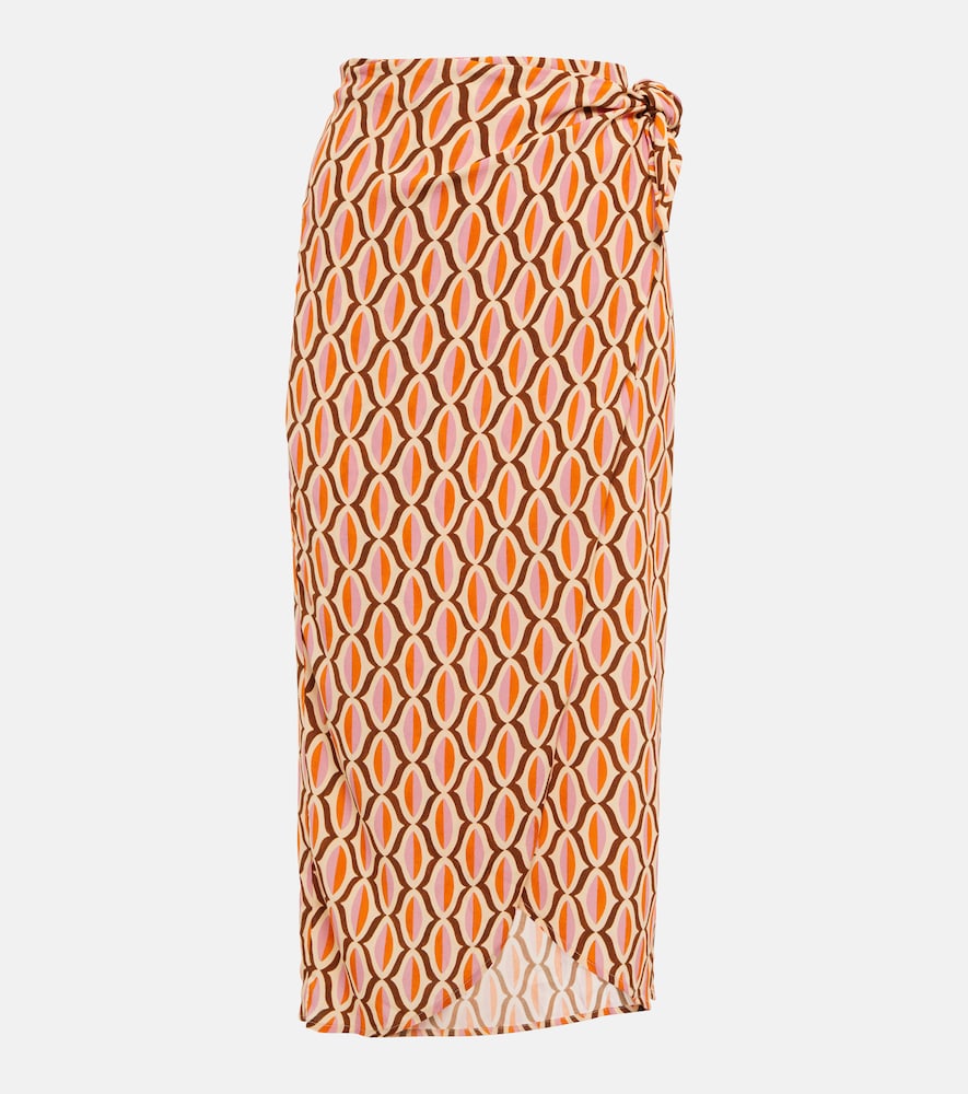 Velvet Alisha printed  wrap skirt - 丝绒 Alisha 印花裹身裙