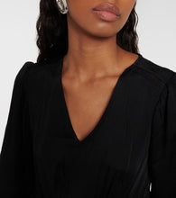 Velvet Bethel lace-trimmed minidress