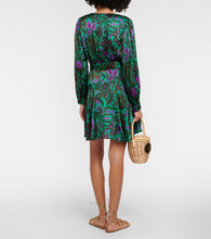 Velvet Bridget printed satin minidress