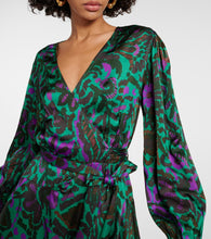 Velvet Bridget printed satin minidress