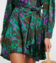 Velvet Bridget printed satin minidress