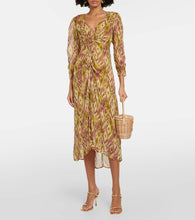 Velvet Cailey printed georgette midi dress
