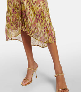 Velvet Cailey printed georgette midi dress