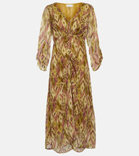 Velvet Cailey printed georgette midi dress