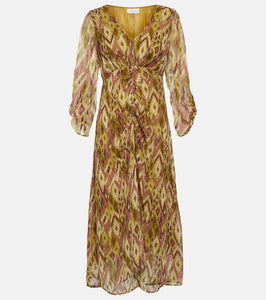 Velvet Cailey printed georgette midi dress