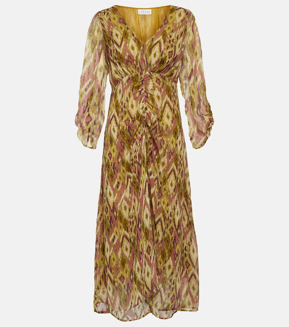 Velvet Cailey printed georgette midi dress