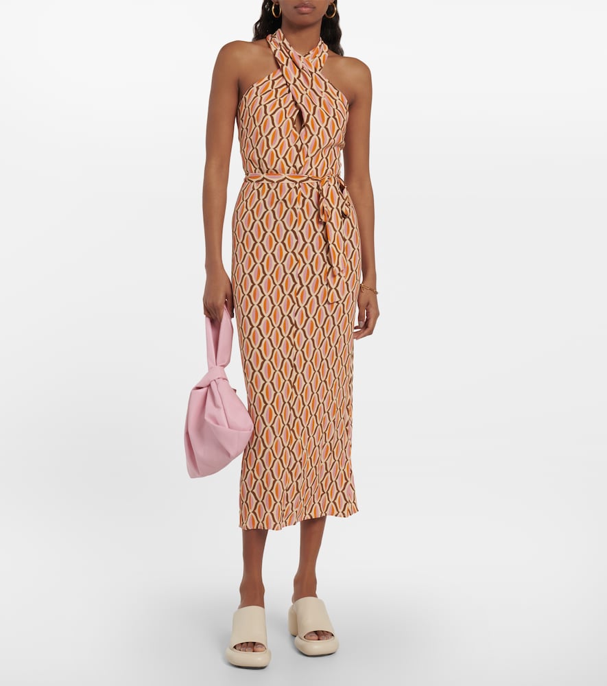 Velvet Caterina printed  midi dress