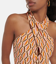 Velvet Caterina printed  midi dress