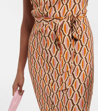 Velvet Caterina printed  midi dress