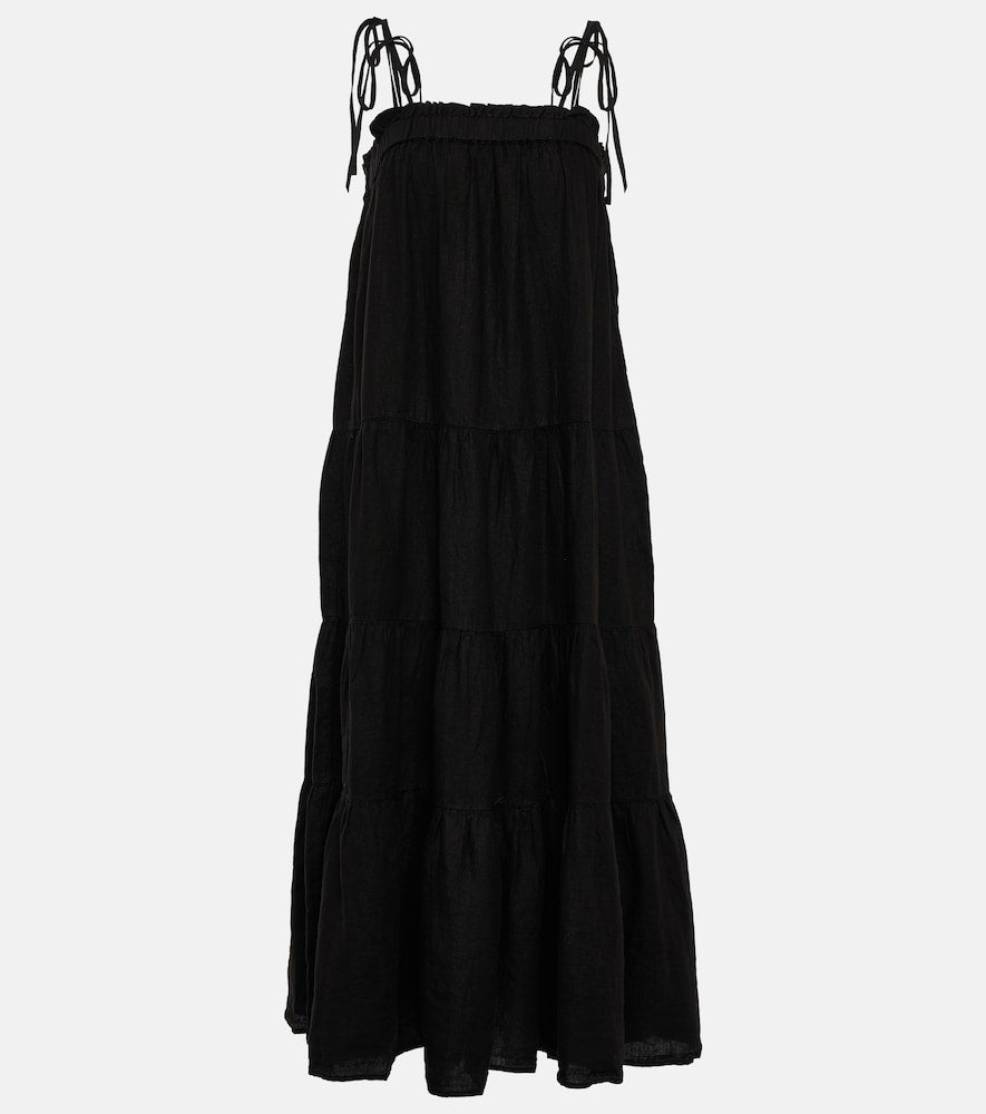Velvet Charlie tiered linen maxi dress. Velvet Charlie 多层亚麻长裙