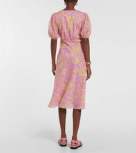 Velvet Charlotte floral cotton midi dress
